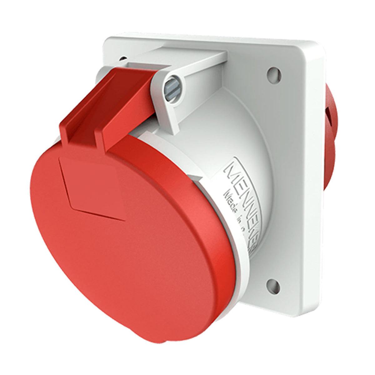 TOMA EMPOTRABLE 63AMP 3P+T 415V ROJO 6H IP44 (INCLINADO)