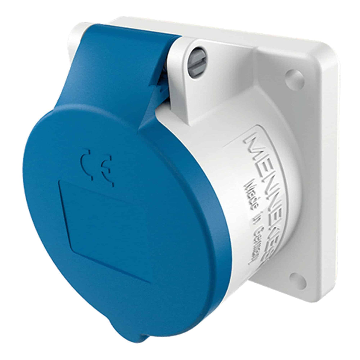 TOMA EMPOTRABLE RECTO 32AMP 3P+T 250V AZUL 9H IP44