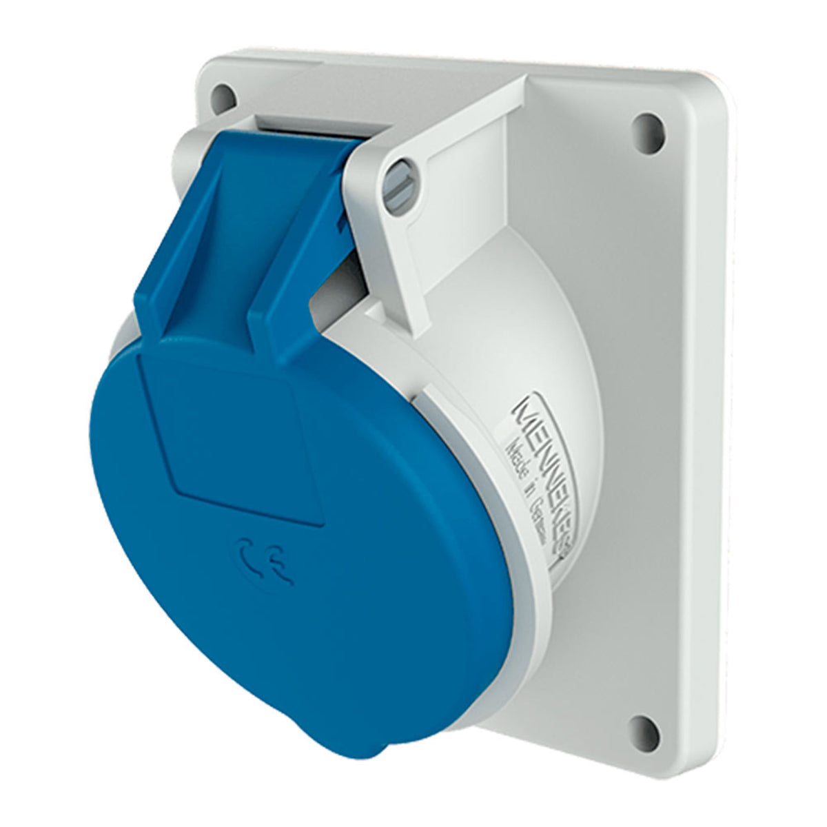TOMA EMPOTRABLE 16AMP 3P+T 250V AZUL 9H IP44 (INCLINADO)