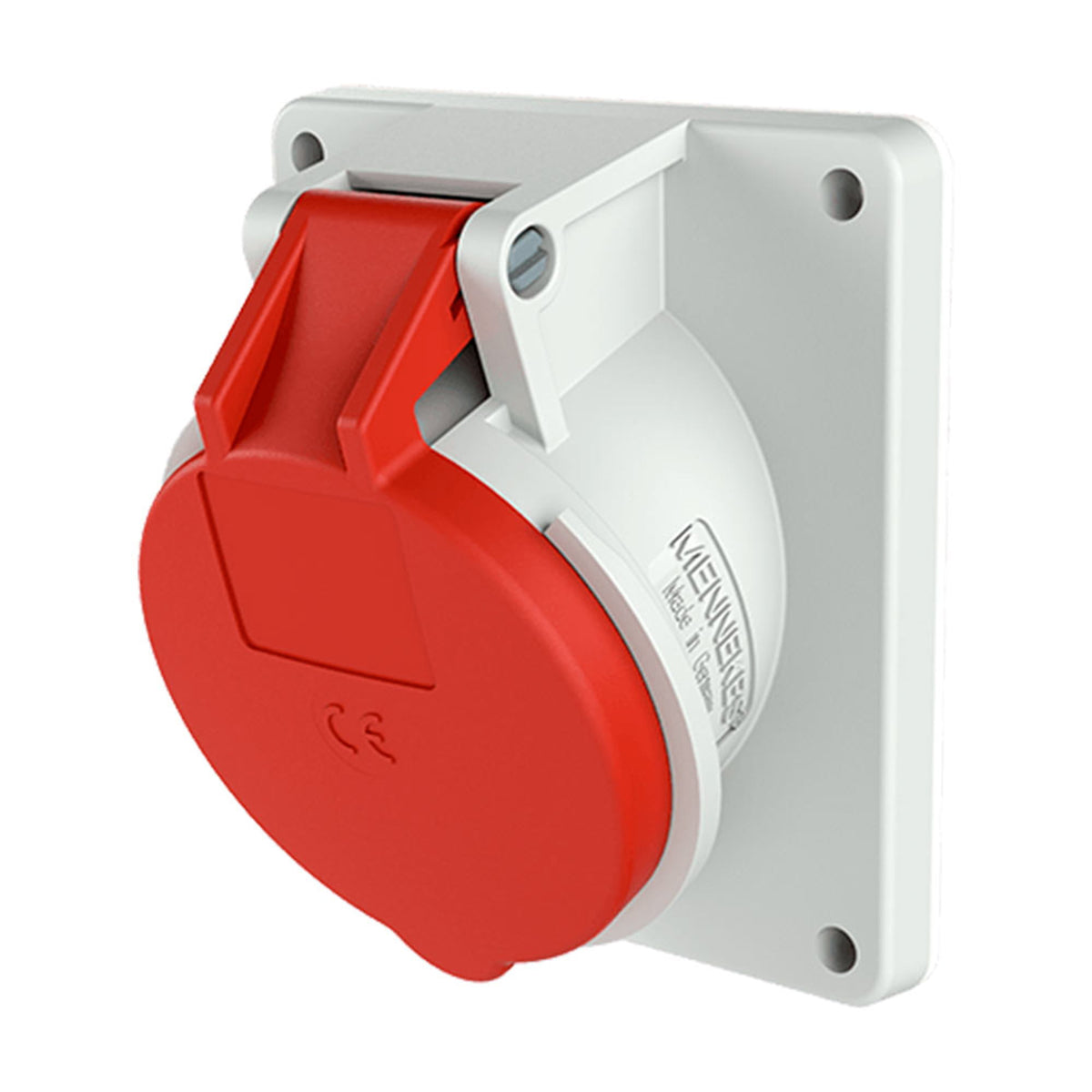TOMA EMPOTRABLE 16AMP 3P+N+T 415V ROJO 6H IP44 (INCLINADO)