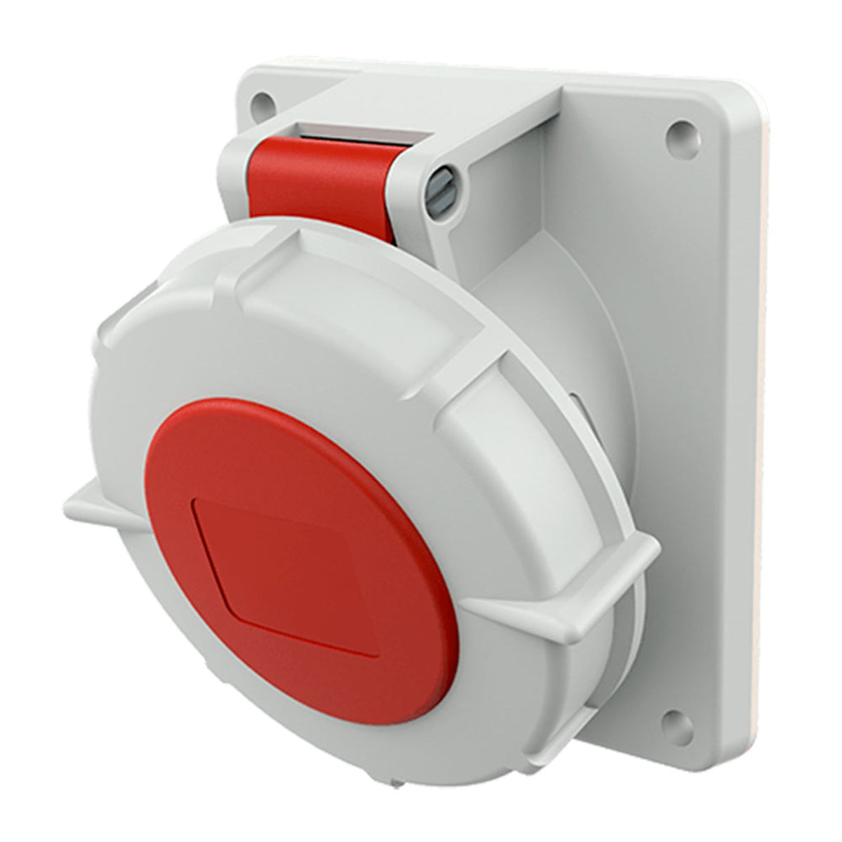 TOMA EMPOTRABLE 16AMP 3P+N+T 415V ROJO 6H IP67 (INCLINADO)