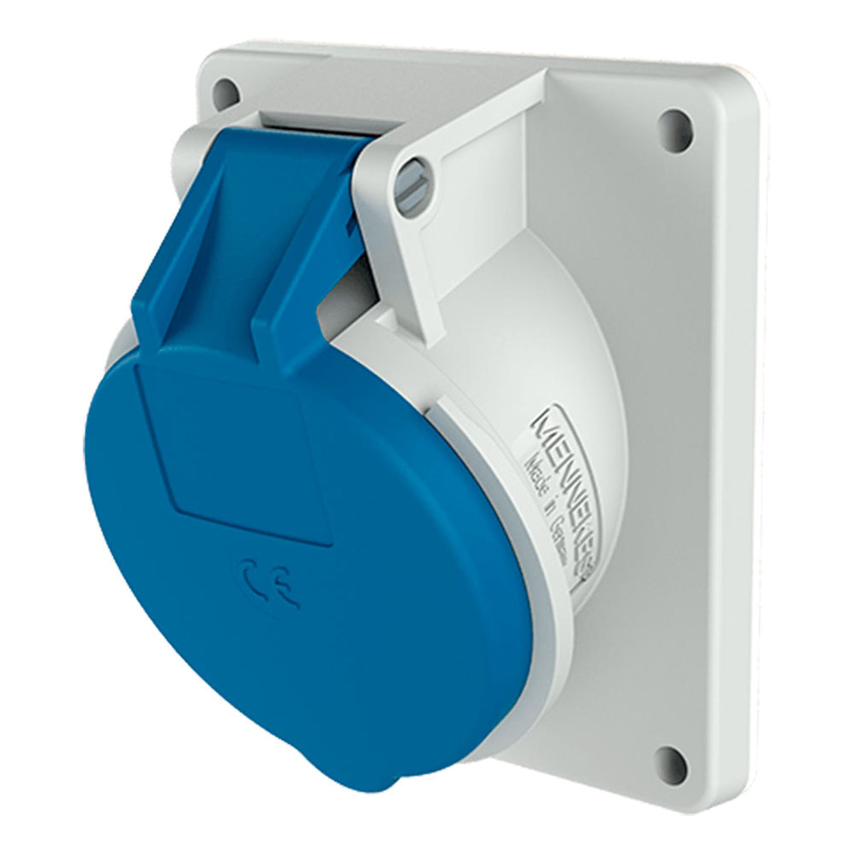 TOMA EMPOTRABLE 32AMP 2P+T 250V AZUL 6H IP44 (INCLINADO)