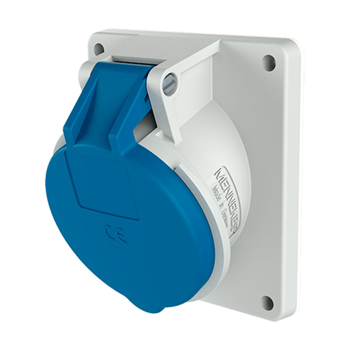 TOMA EMPOTRABLE 32AMP 3P+T 250V AZUL 9H IP44 (INCLINADO)