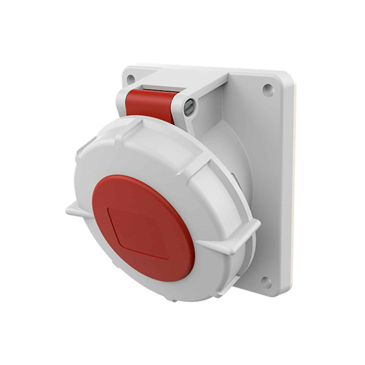 TOMA EMPOTRABLE 32AMP 2P+T 415V ROJO 9H IP67 (INCLINADO)