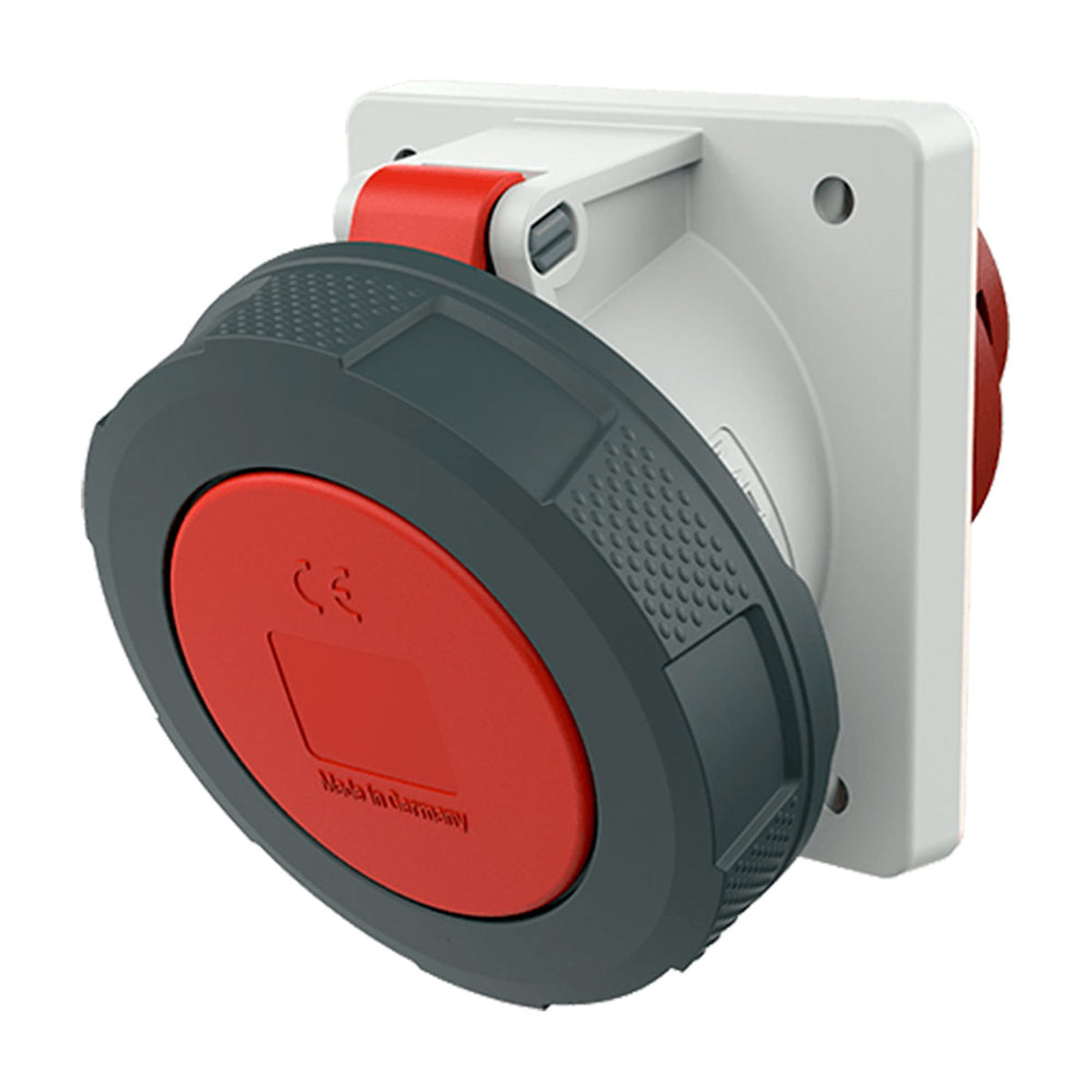 TOMA EMPOTRABLE 63AMP 3P+N+T 415V ROJO 6H IP67 (RECTO)