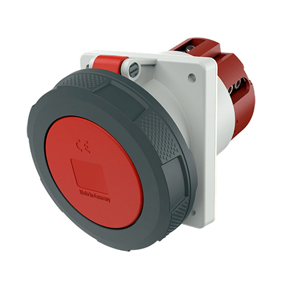 TOMA EMPOTRABLE 125AMP 3P+N+T 415V ROJO 6H IP67 (RECTO)