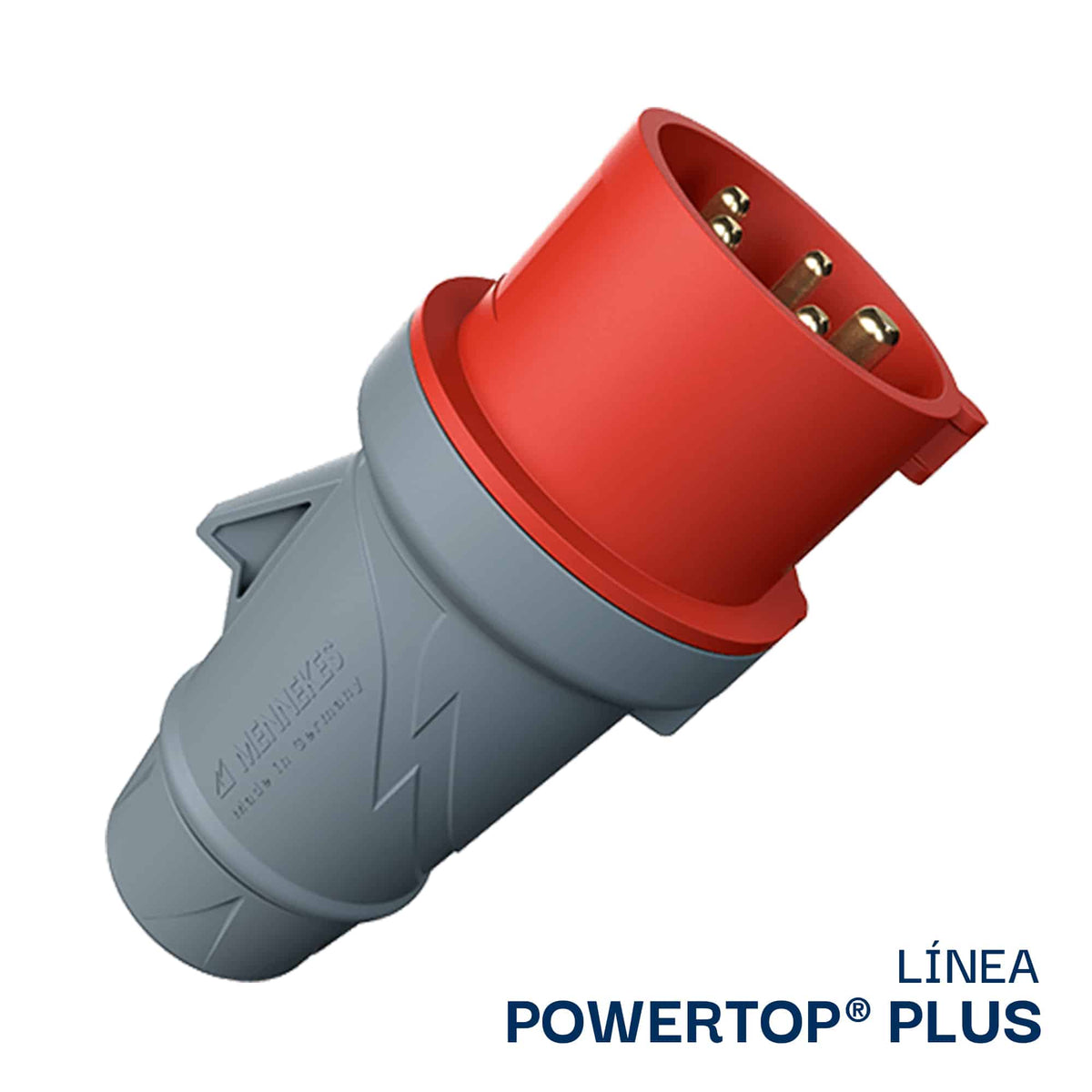 ENCHUFE 32AMP 3P+N+T 415V ROJO 6H IP44 POWERTOP PLUS (2 CUERPOS)