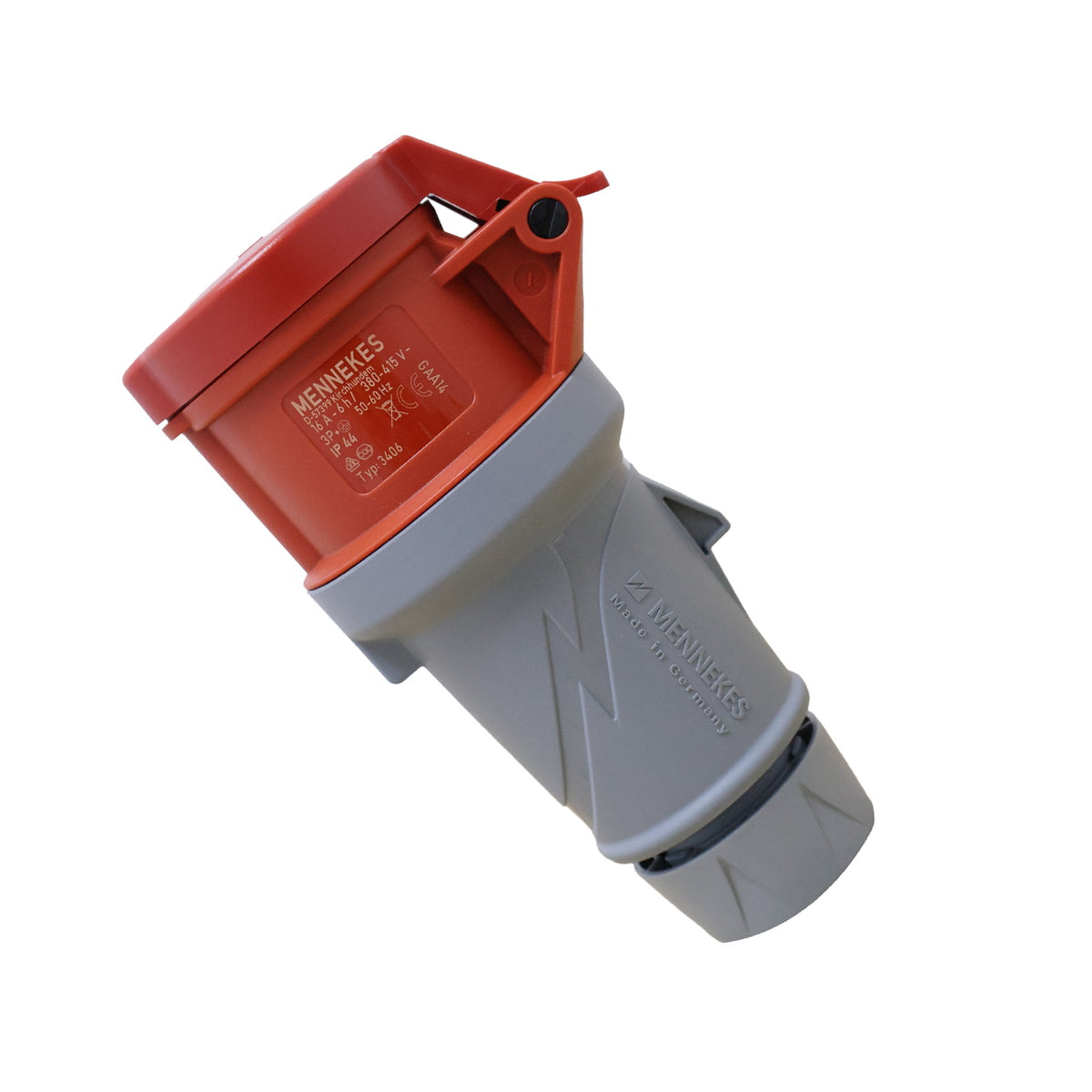 TOMA AEREO 16AMP 3P+T 415V ROJO 6H IP44 POWERTOP PLUS (2 CUERPOS)