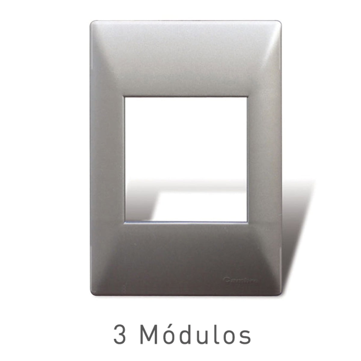 PLACA COLOR ALUMINIO (SIGLO XXII) 3 MÓDULOS