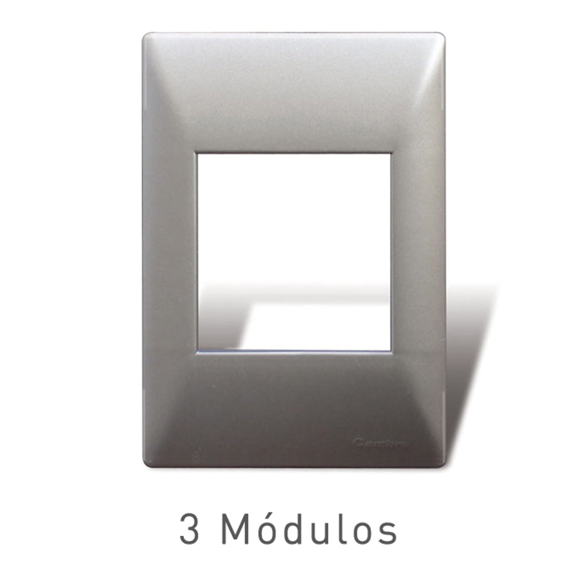 PLACA COLOR ALUMINIO (SIGLO XXII) 3 MÓDULOS