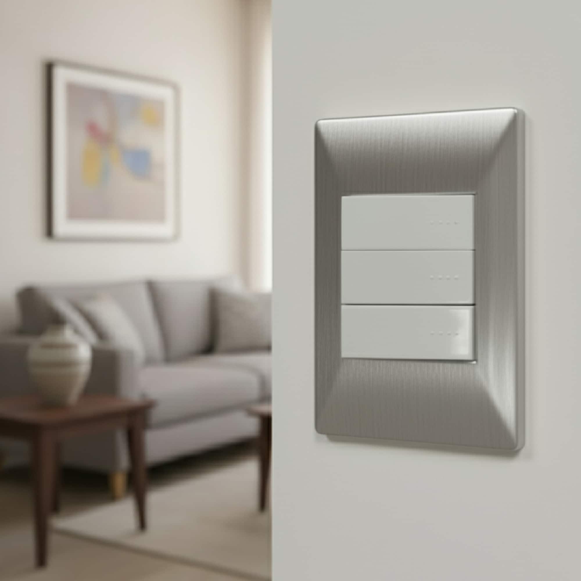 PLACA COLOR ALUMINIO (SIGLO XXII) 3 MÓDULOS