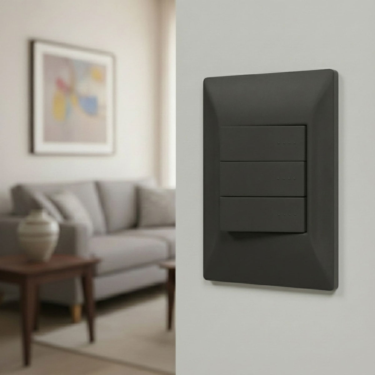 PLACA 3 SALIDAS GRIS (SIGLO XII)
