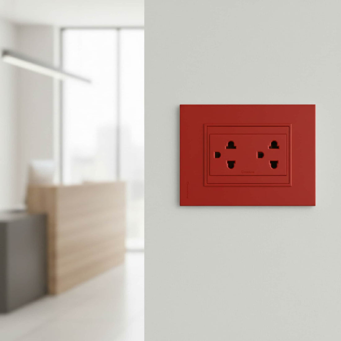 PLACA Y DISTANCIADOR ROJO (BAUHAUS)