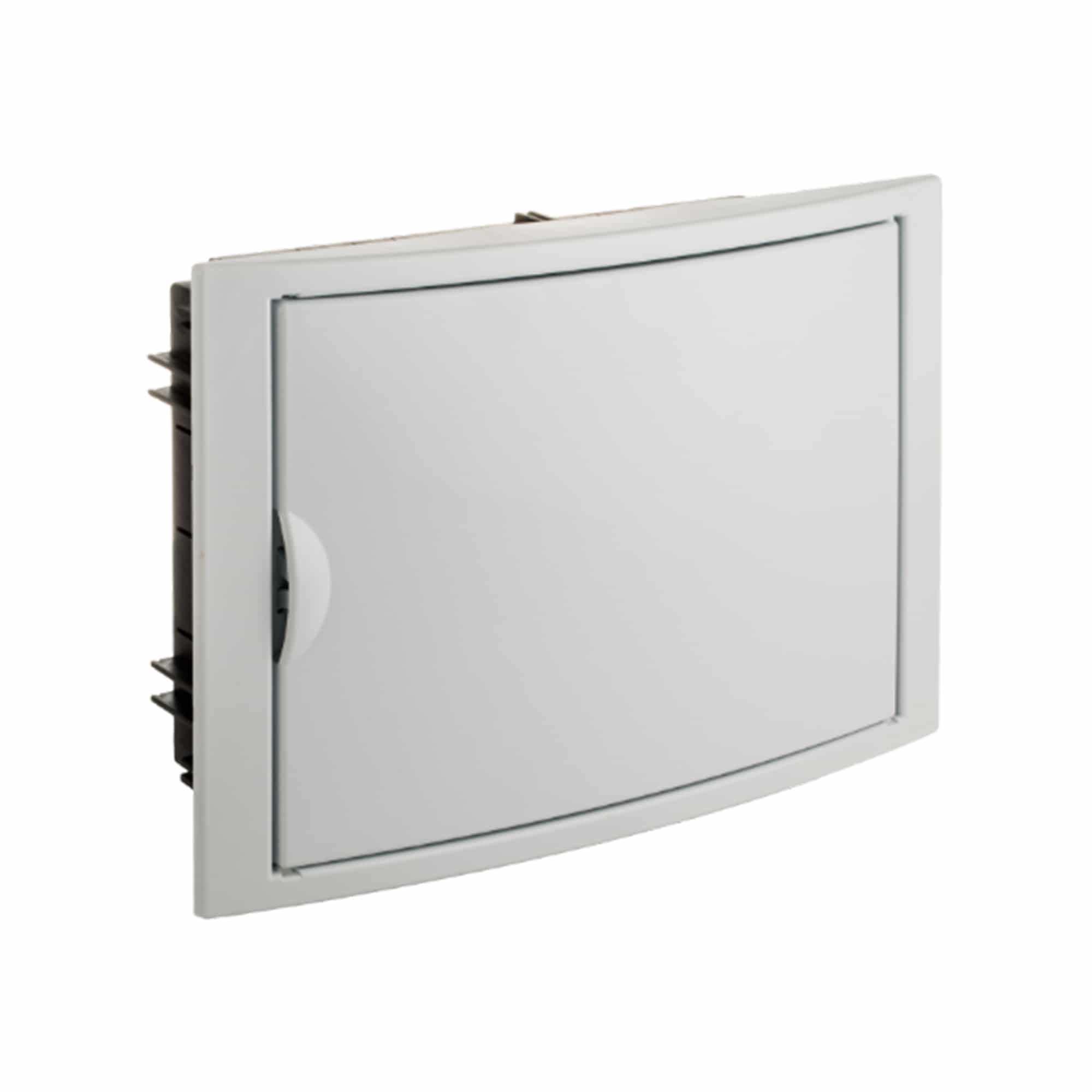 TABLERO EMPOTRADO TERMOPLÁSTICO, 14P, PUERTA BLANCA HORIZONTAL, 320x233x75mm
