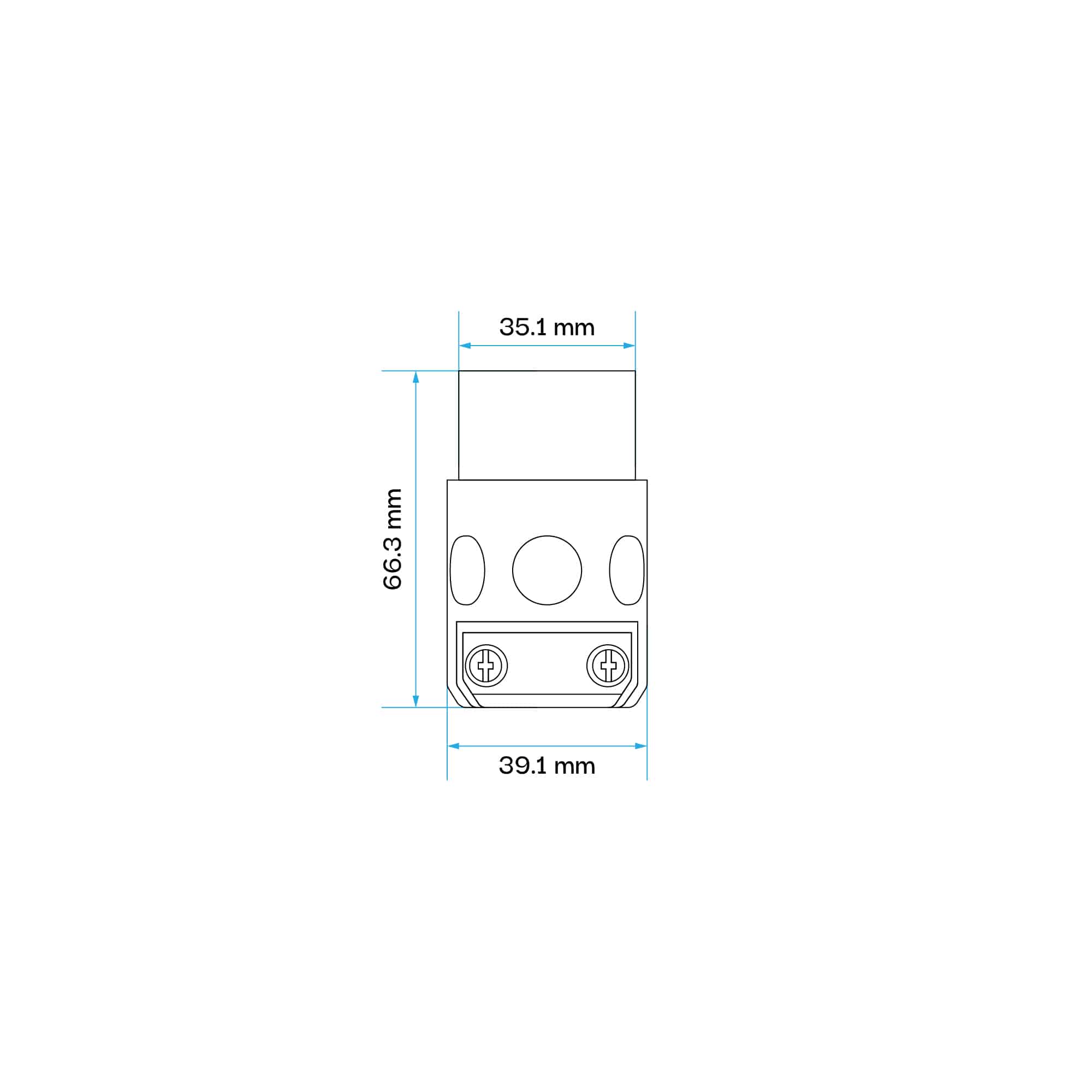 CONECTOR AEREO 15A 125V L/T PVC AMARILLO