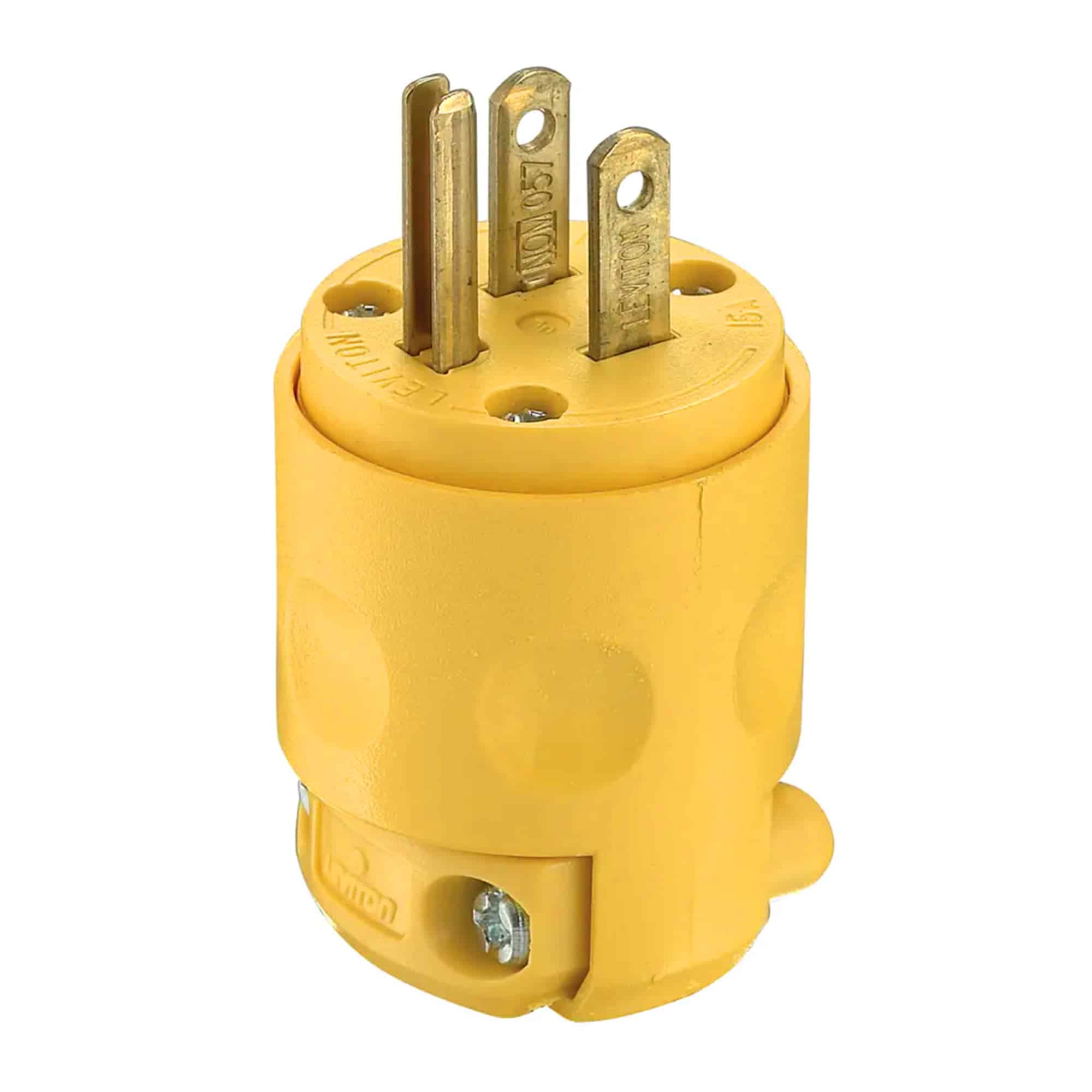 ENCHUFE 15A 125V L/T PVC AMARILLO