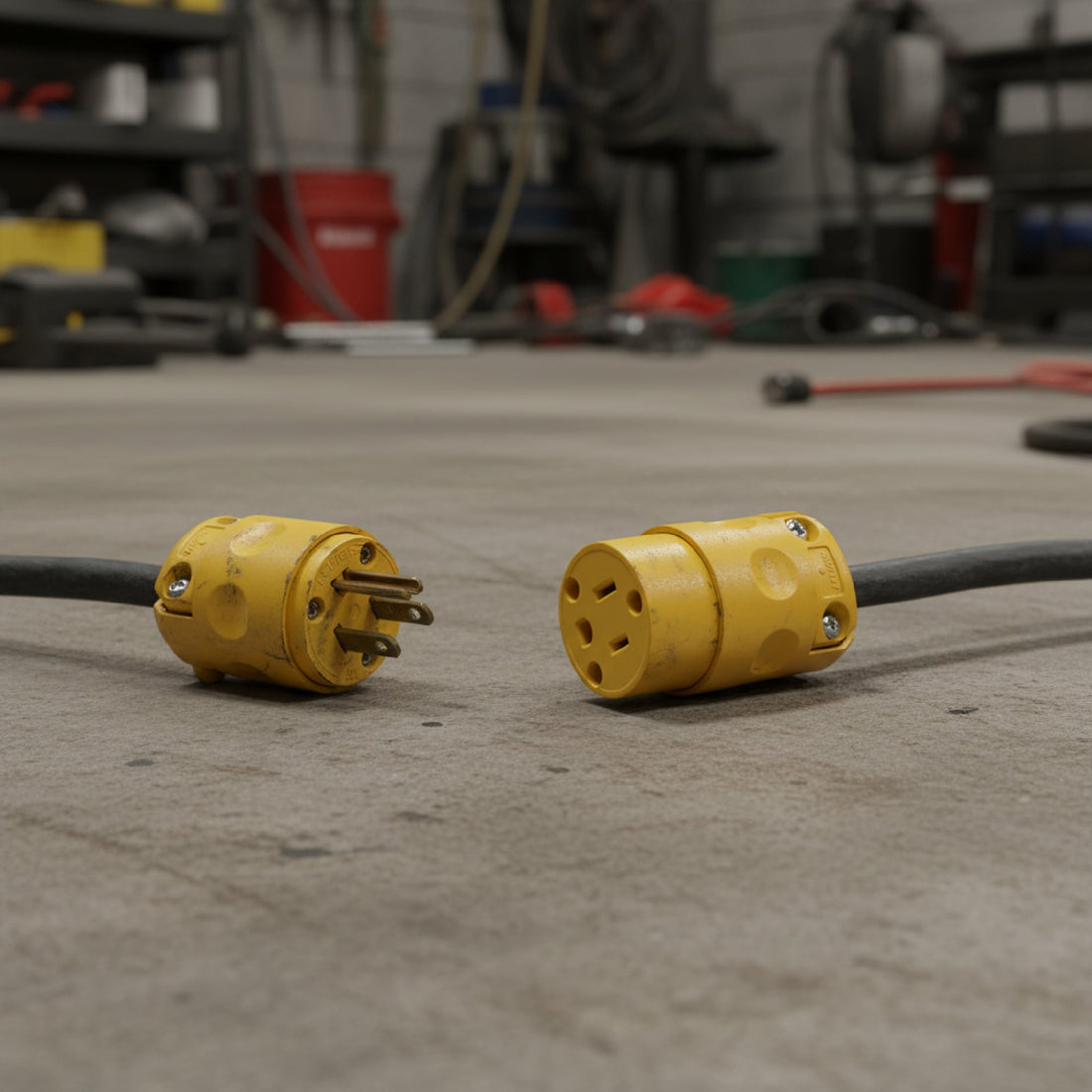 ENCHUFE 15A 125V L/T PVC AMARILLO