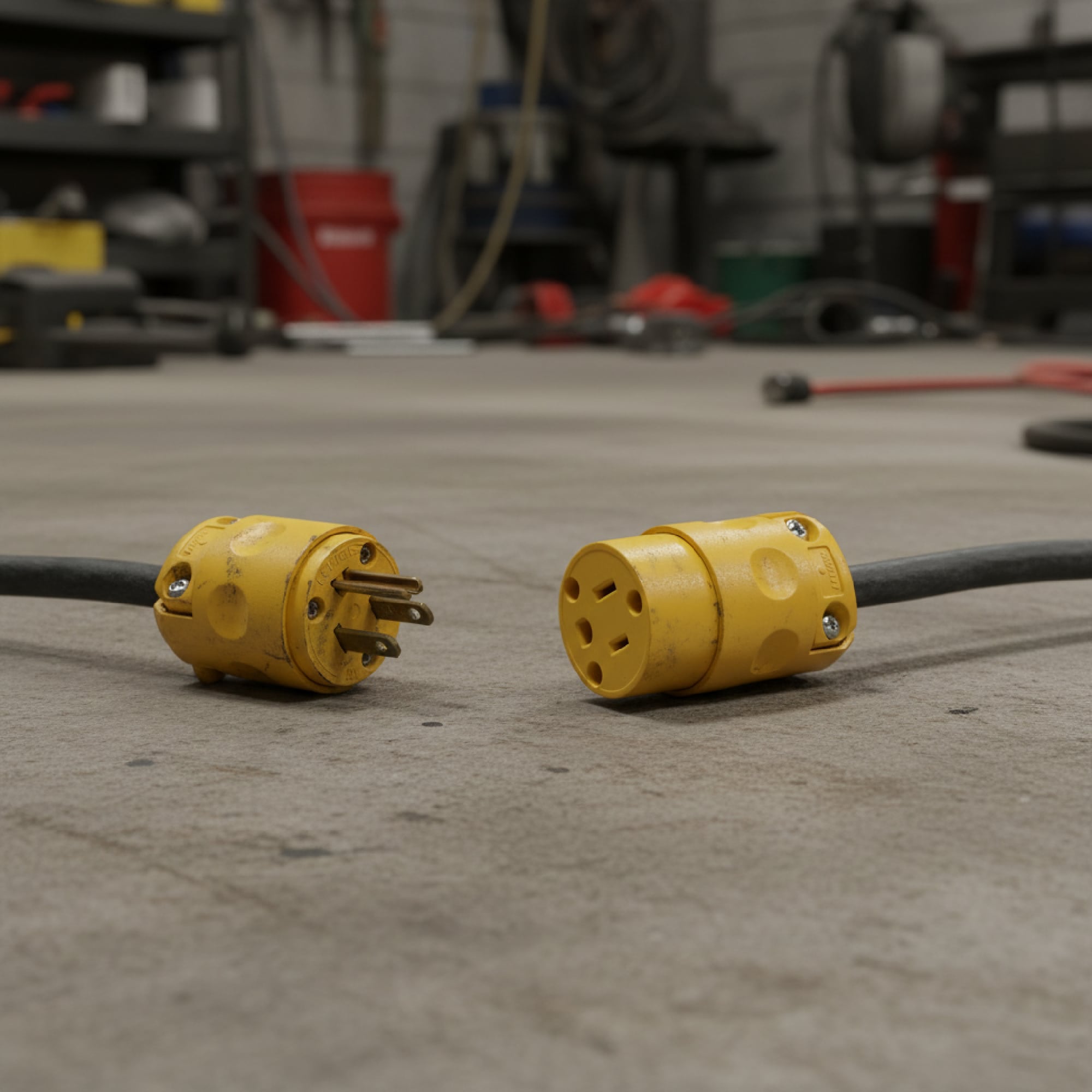ENCHUFE 15A 125V L/T PVC AMARILLO