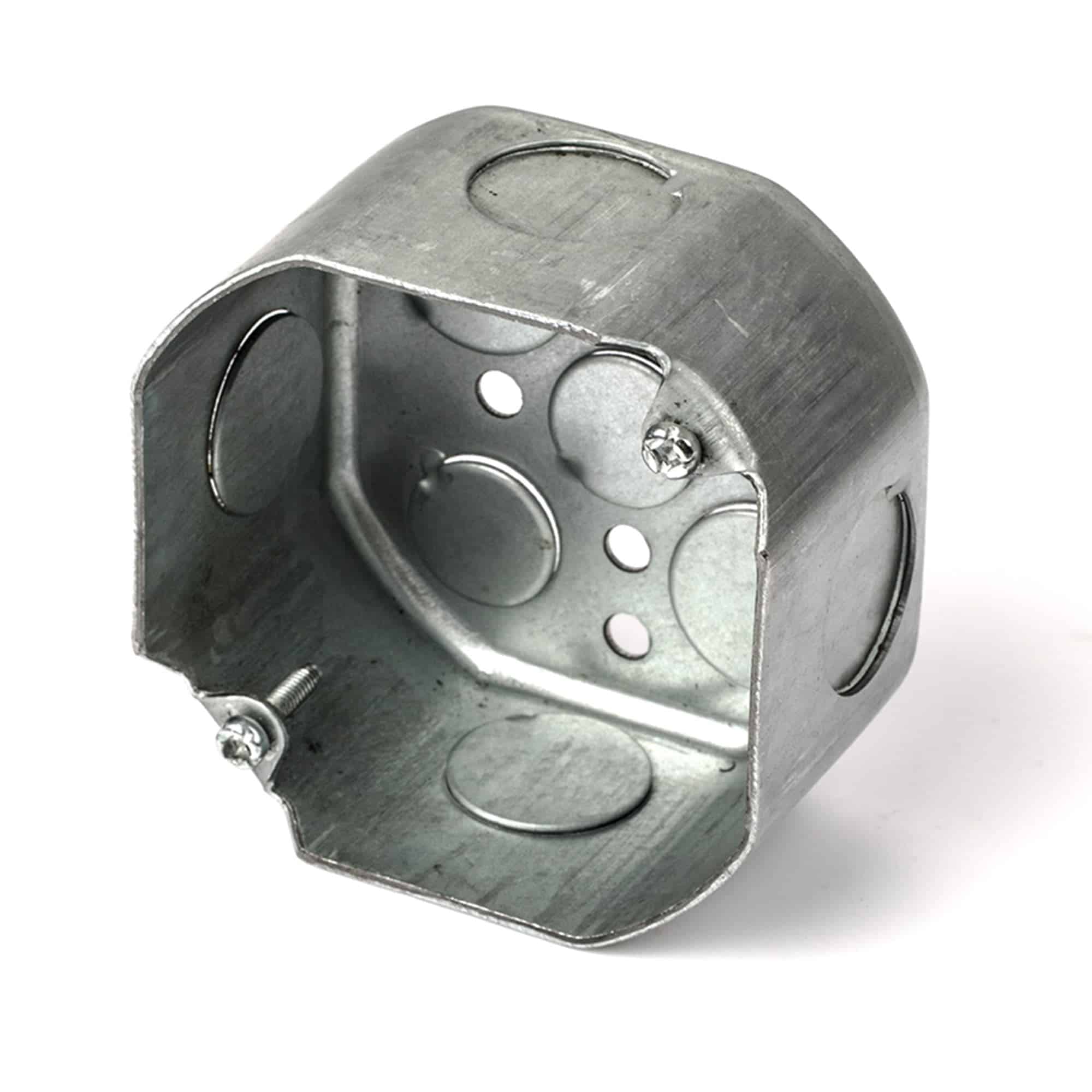 CAJA OCTOGONAL ACERO ESPESOR 1.2MM 1/2 y 3/4" CON UL