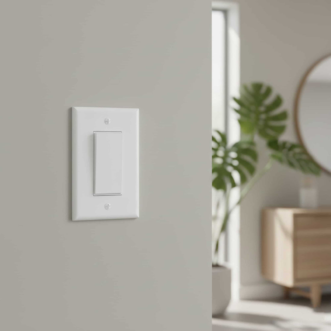 INTERRUPTOR UNIPOLAR SIMPLE DECORA 15A L/T 250V BLANCO