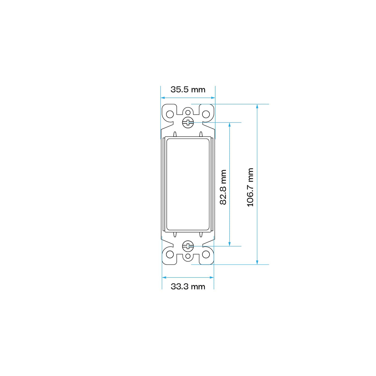 INTERRUPTOR UNIPOLAR SIMPLE DECORA 15A L/T 250V BLANCO