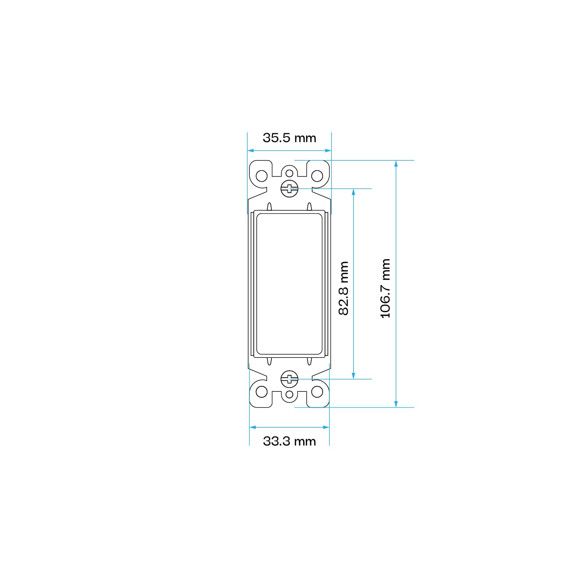 INTERRUPTOR UNIPOLAR SIMPLE DECORA 15A L/T 250V BLANCO