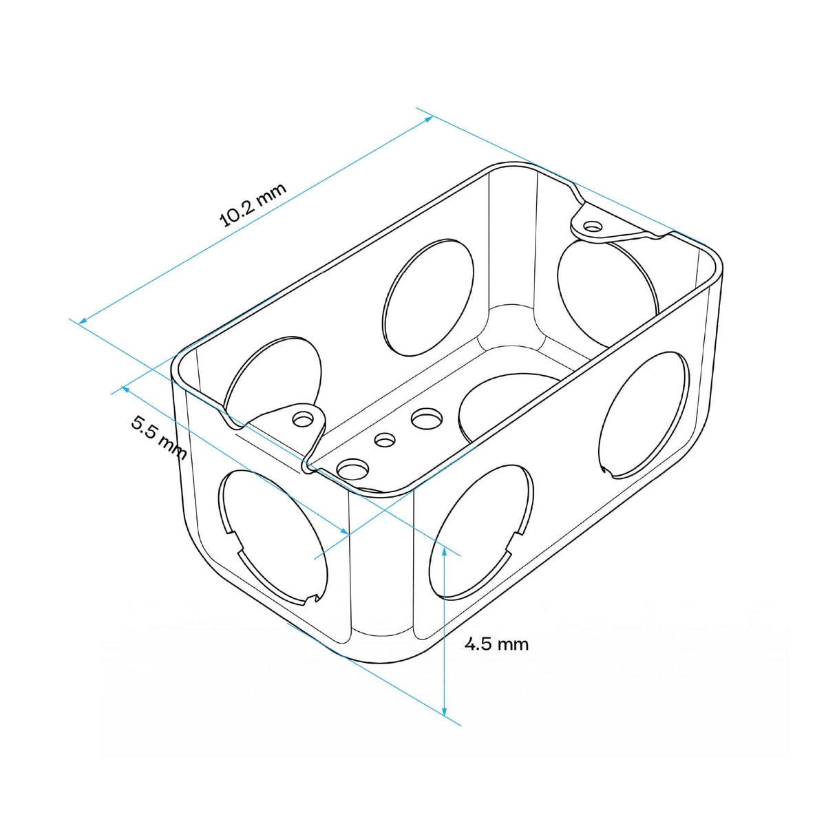 CAJA RECTANGULAR ACERO 4X2" ESPESOR 1.2MM DE 3/4" CON UL