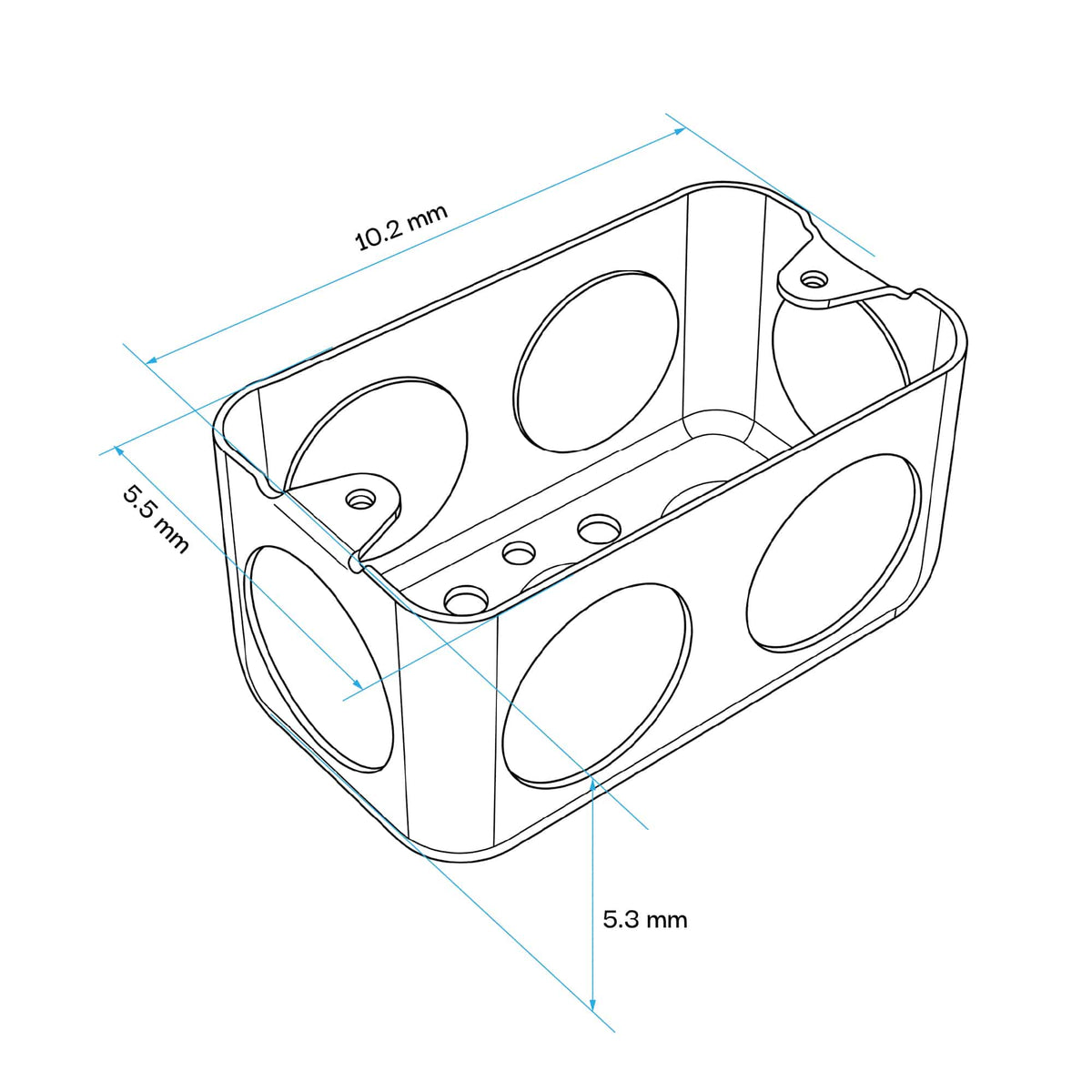 CAJA RECTANGULAR  4X2" ESPESOR 1.2MM DE 1" CON UL