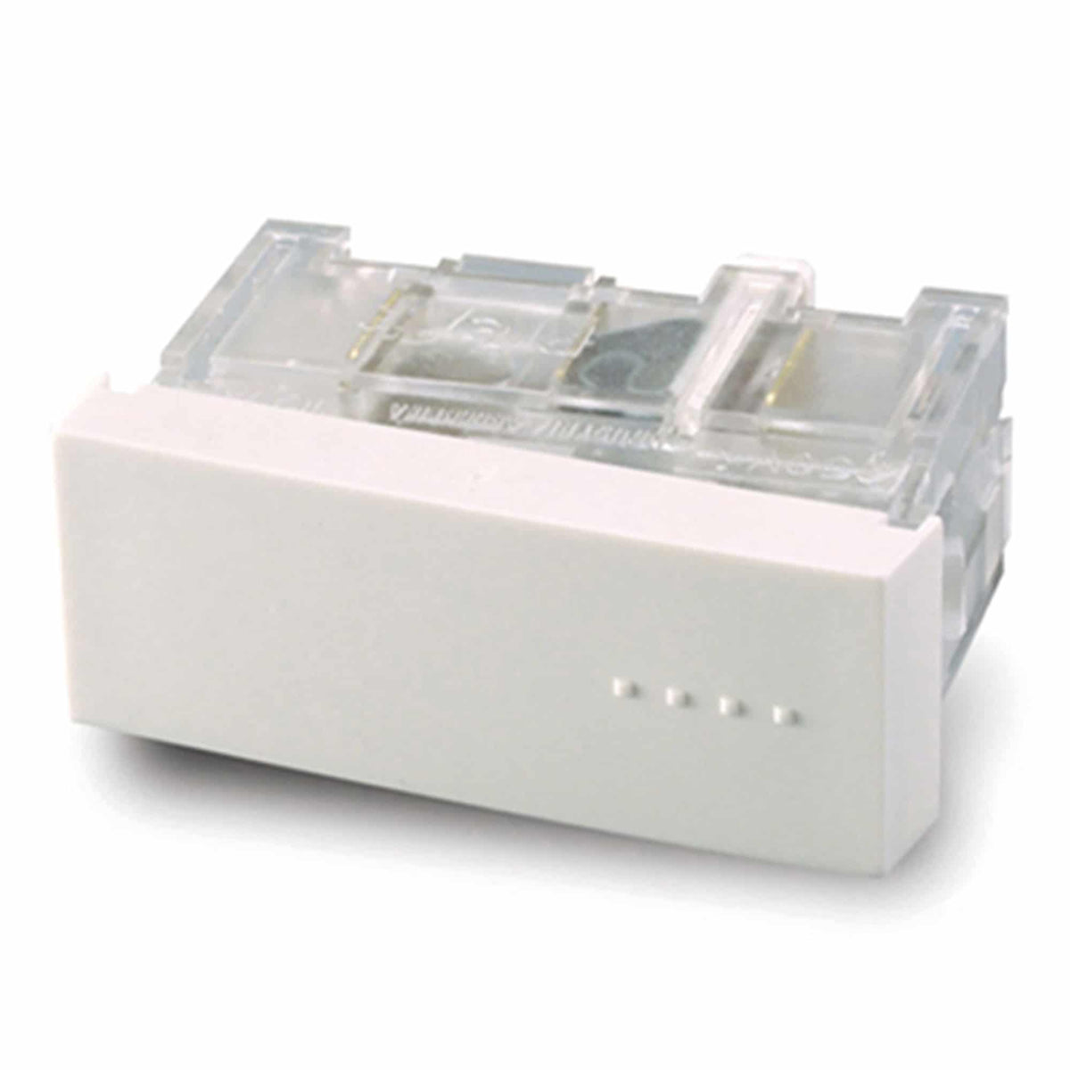 TIMBRE PULSADOR SIMPLE (liso) 10A 250V BLANCO (1 MÓDULO)