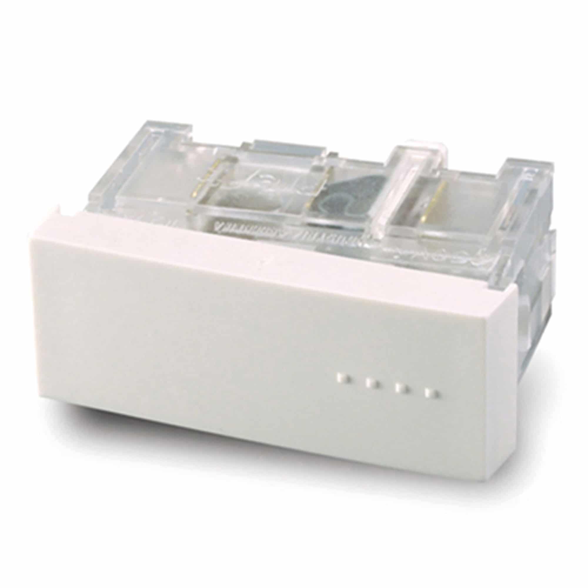 TIMBRE PULSADOR SIMPLE (liso) 10A 250V BLANCO (1 MÓDULO)