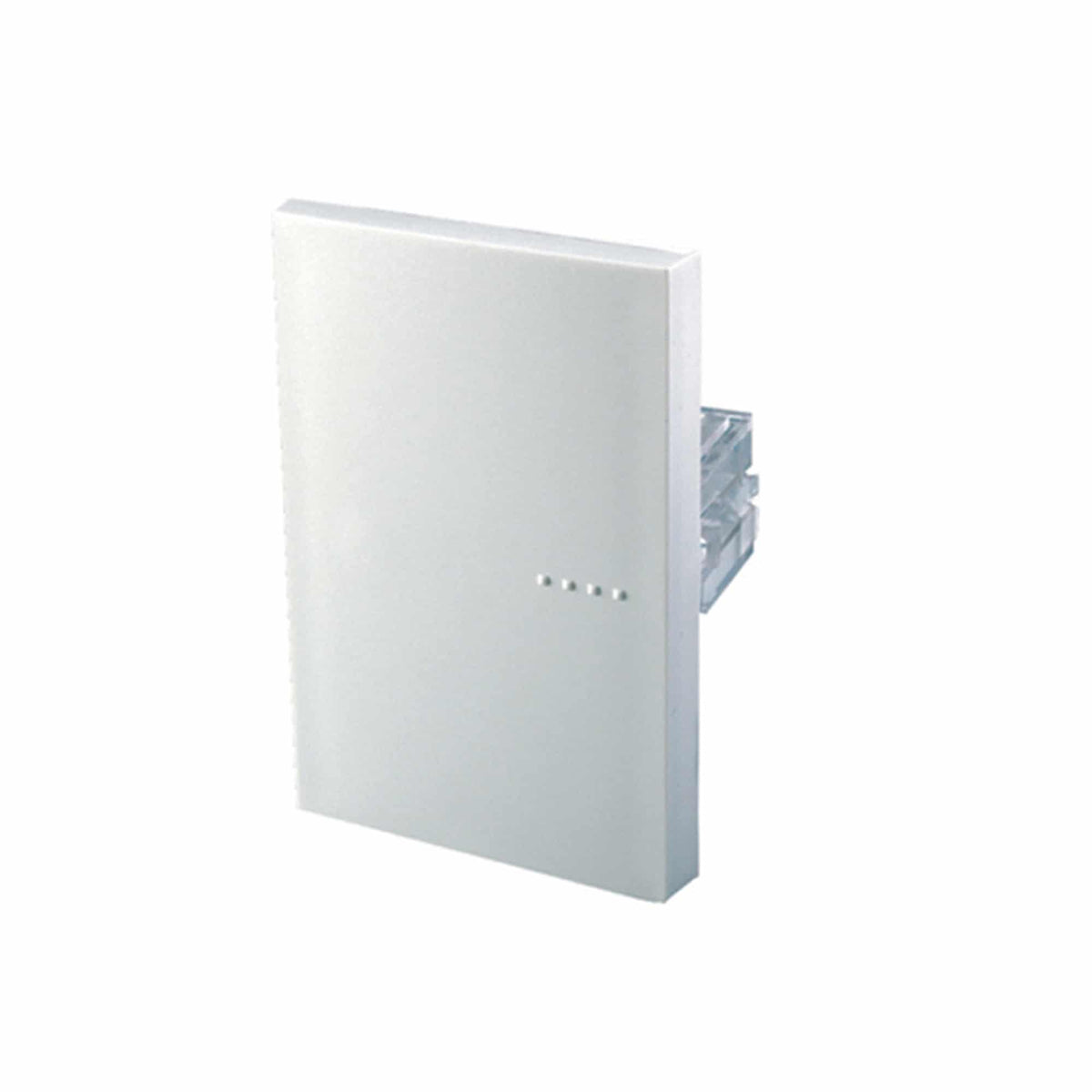 INTERRUPTOR SIMPLE CONMUTACIÓN (liso) 10A 250V BLANCO (4 MÓDULOS)