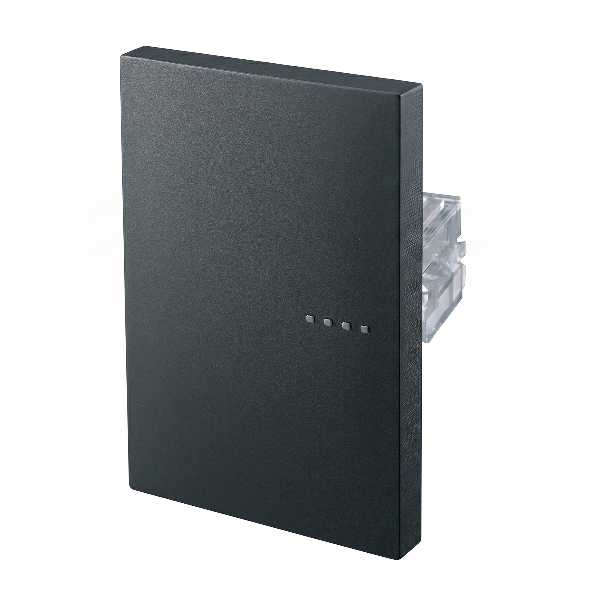INTERRUPTOR SIMPLE CONMUTACIÓN (liso) 10A 250V GRIS (4 MÓDULOS)