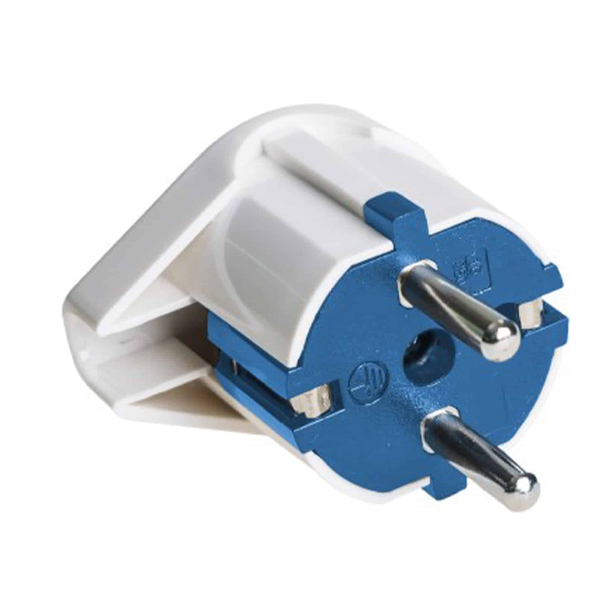 ENCHUFE SCHUKO BLANCO/AZUL, CONEx TIPO L, 2P+T, 16A, 250V