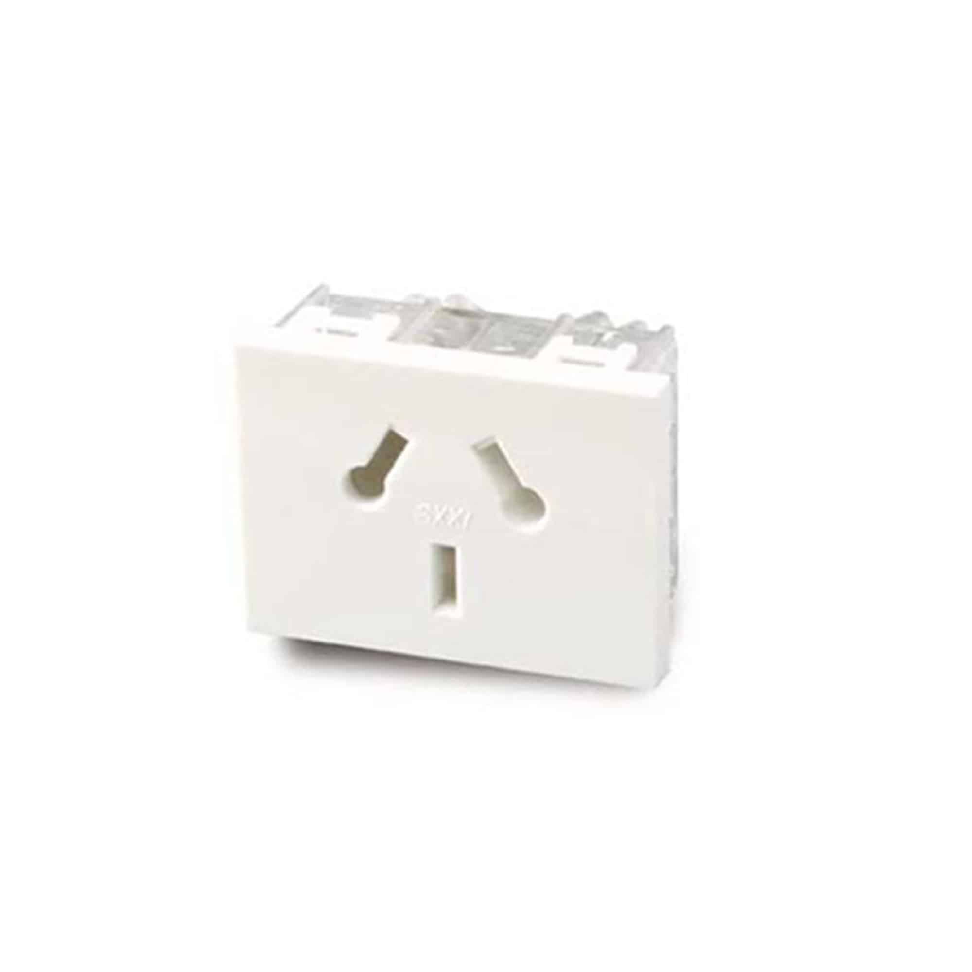 TOMA TIPO PATA DE GALLO L/T 10A 250V BLANCO
