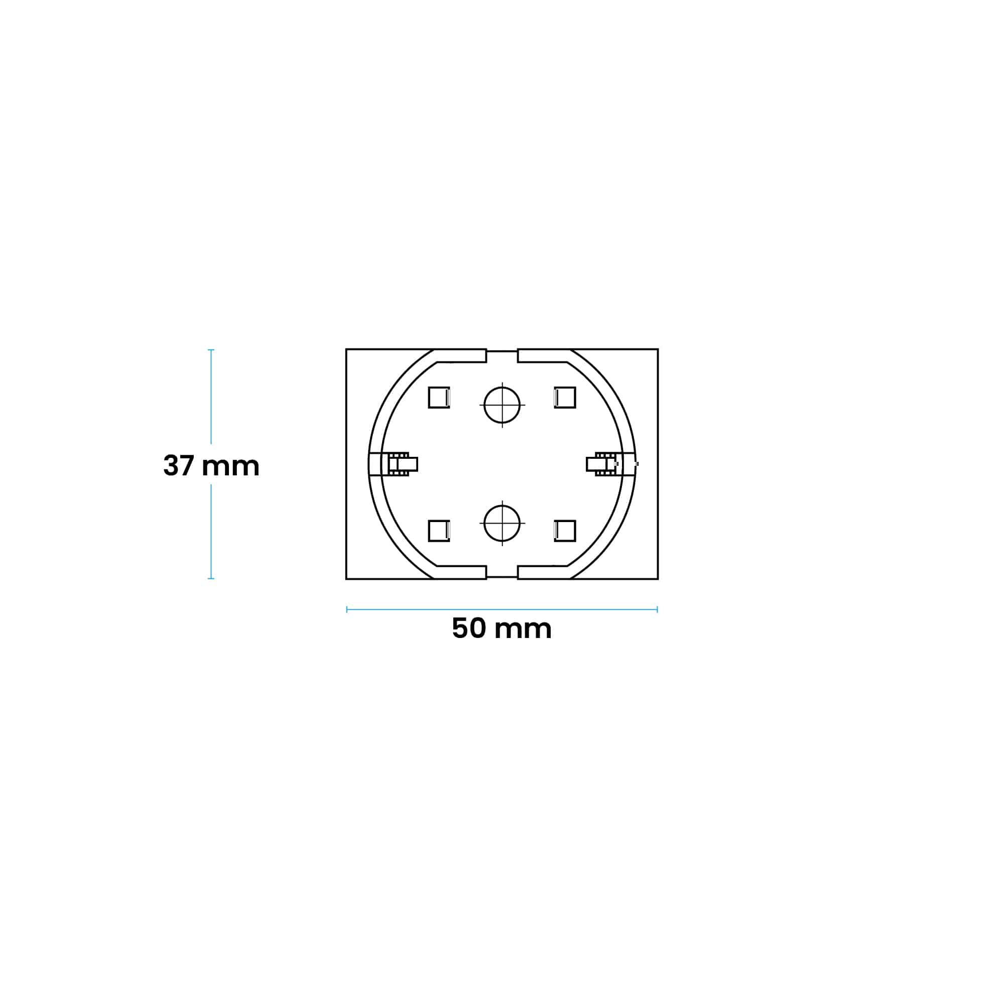TOMA SCHUKO 16A L/T 250V CUELLO LARGO BLANCO