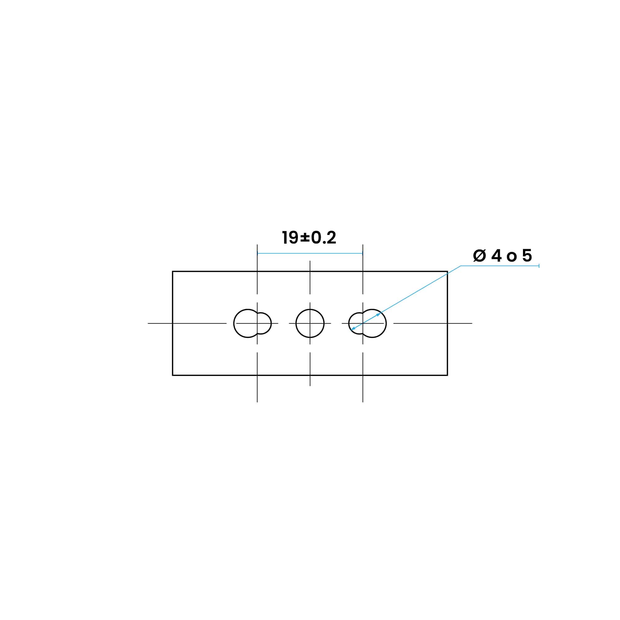 TOMA 3 EN LÍNEA BIPASO L/T 10/16A 250V BLANCO CON PROTECCION (1 MÓDULO)