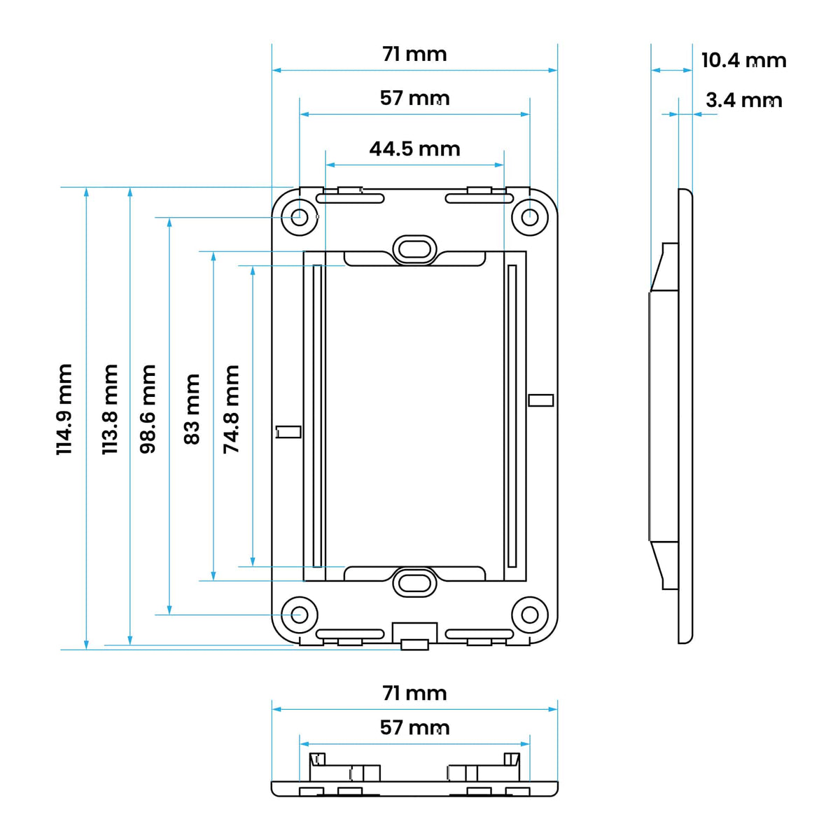 BASTIDOR PARA PLACA SIGLOX XXII (1 - 4 MÓDULOS)