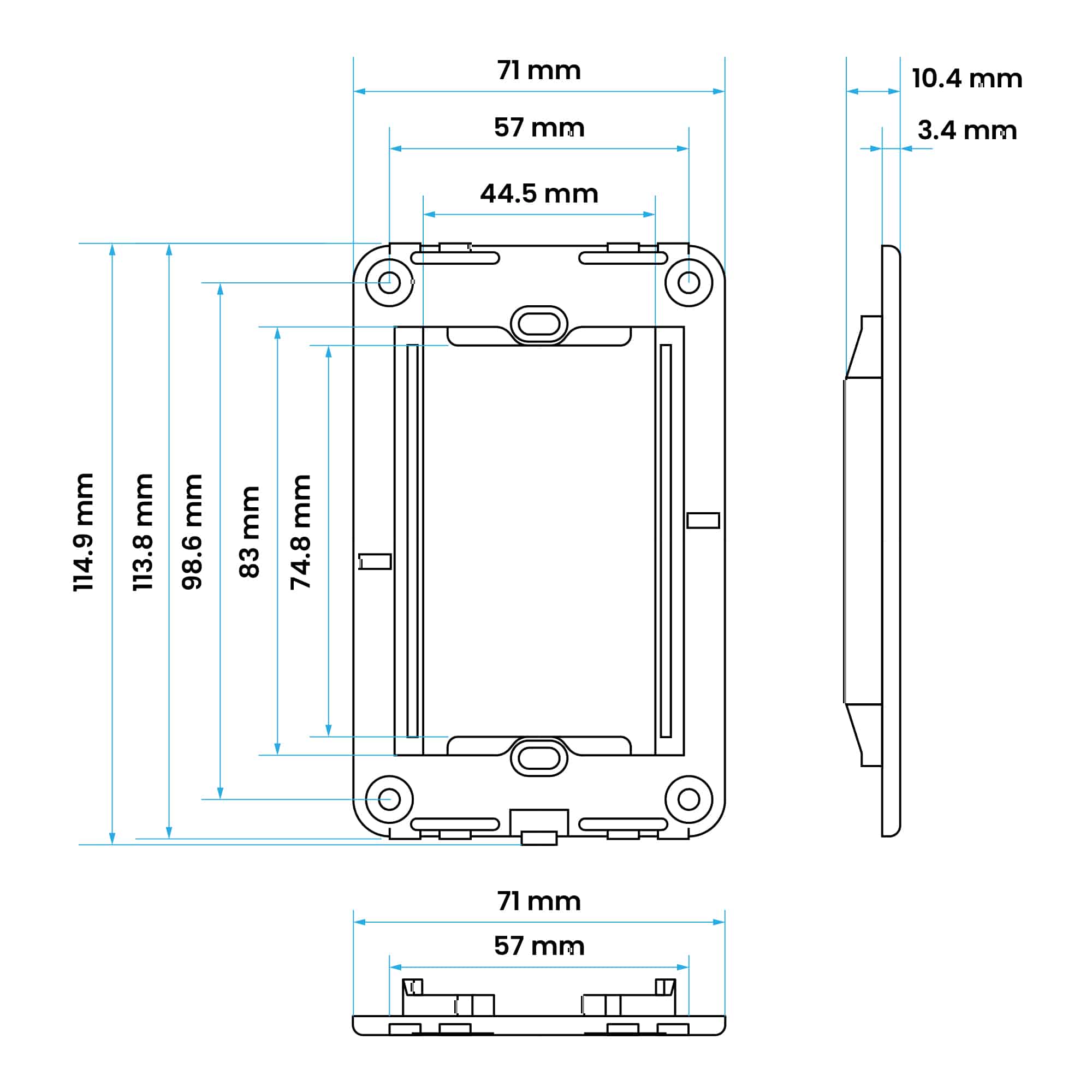 BASTIDOR PARA PLACA SIGLOX XXII (1 - 4 MÓDULOS)