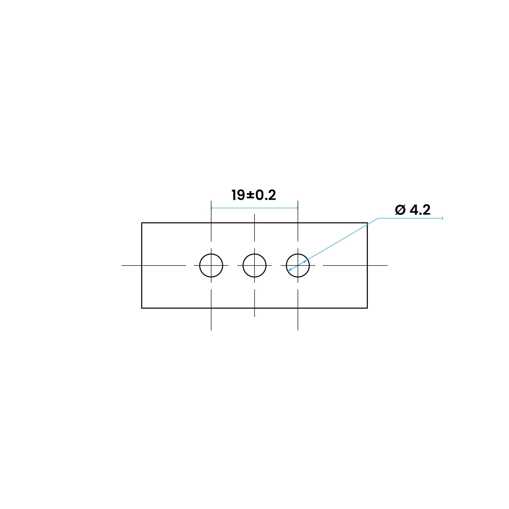TOMA 3 EN LÍNEA BIPOLAR L/T 10A 250V ROJO CON PROTECCION (1 MÓDULO)