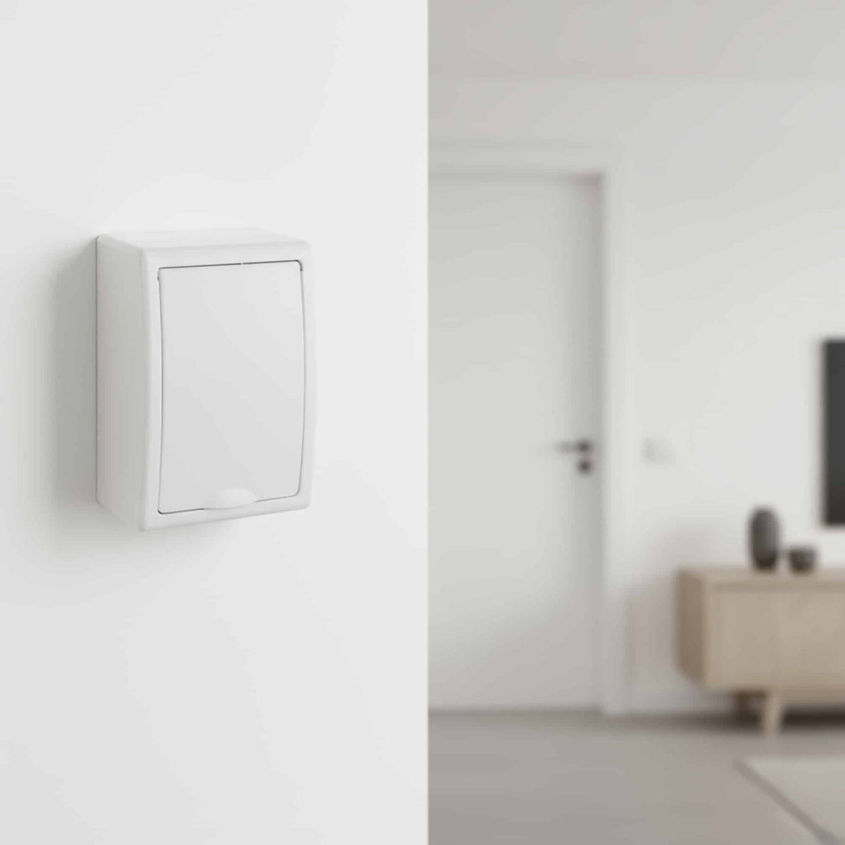 TABLERO ADOSADO TERMOPLÁSTICO, 4P, PUERTA BLANCA, VERT, 150x225x95mm