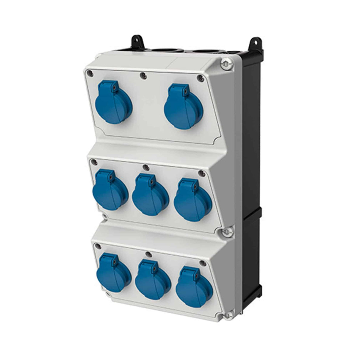 CAJA COMBINADA AMAXX IP44 8 TOMAS SCHUKO 16A 2P+T 250V