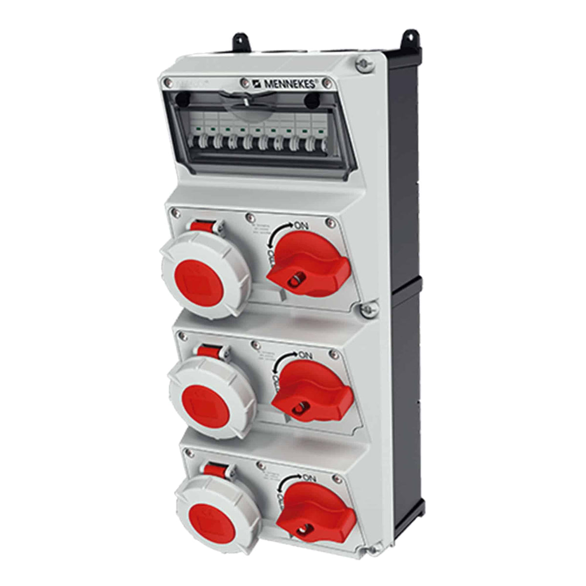 CAJA COMBINADA AMAXX IP67 3 TOMAS 32A 3P+T 440V 3H C/3 INTERRUPT.TERMO 3X32A