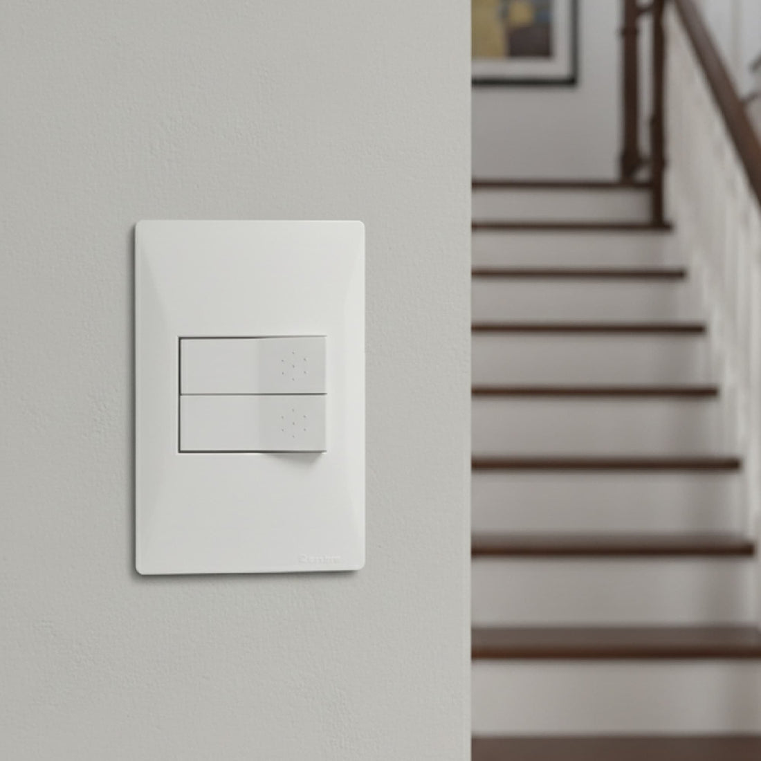 INTERRUPTOR SIMPLE CONMUTACIÓN (con bajada) 10A 250V BLANCO (1 MÓDULO)