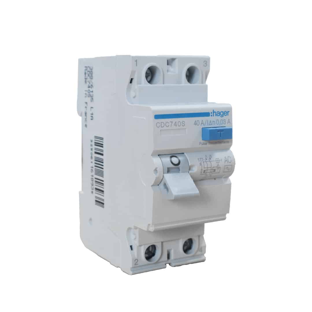 INT. RIEL DIFERENCIAL 2P 40A, TIPO AC, 30MA.
