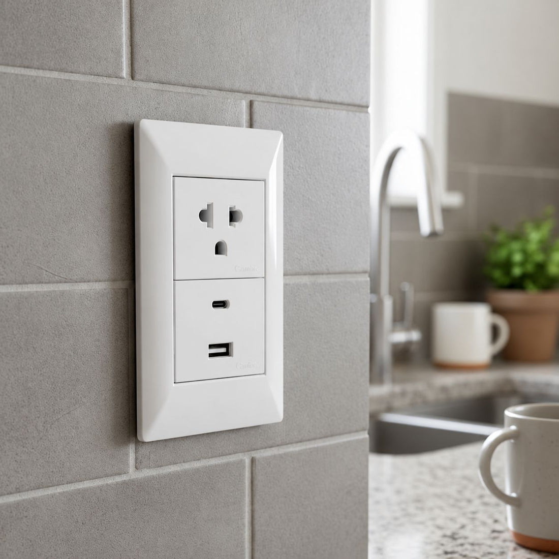 TOMACORRIENTE MODULO USB A+C 100-240VAC 5V 5A BLANCO