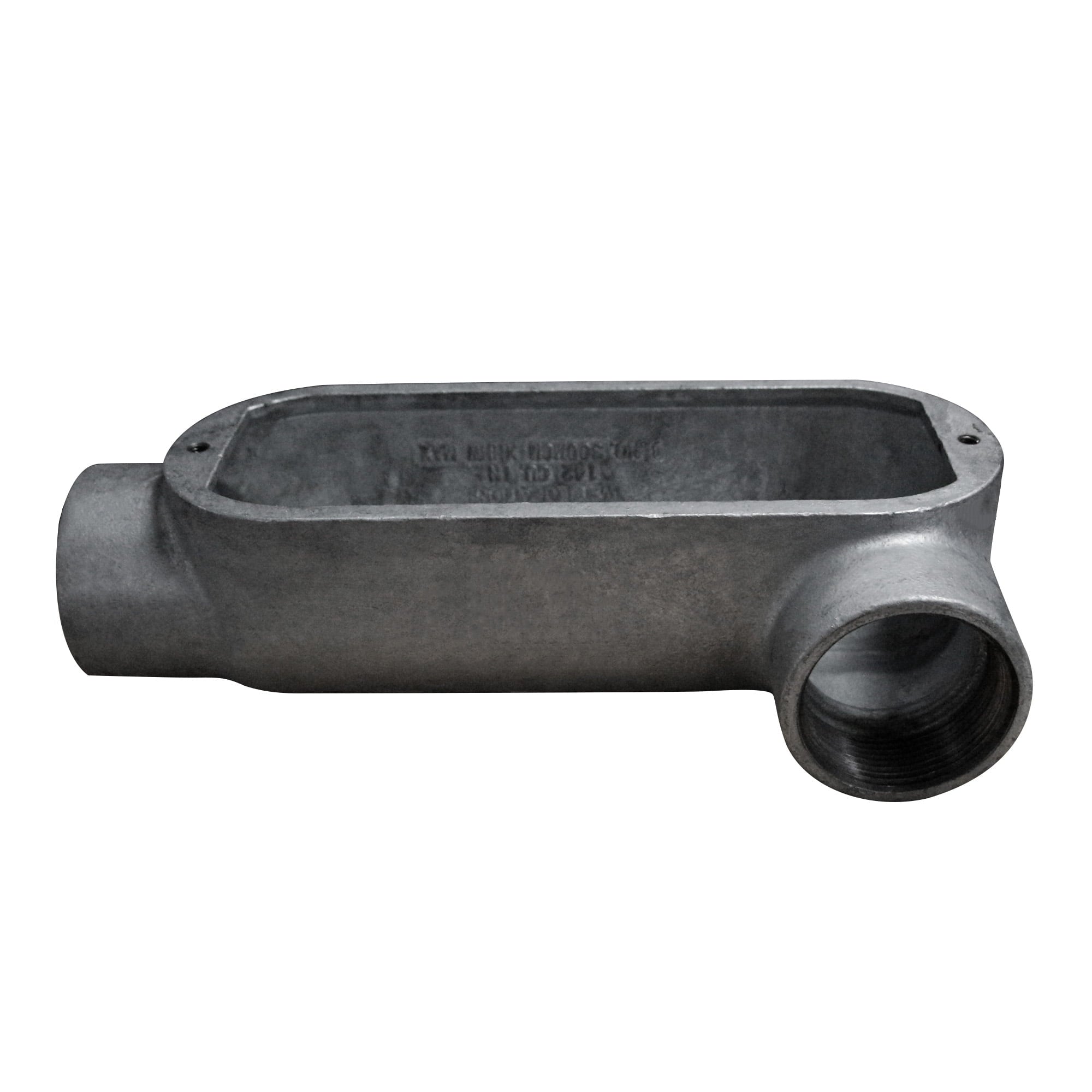 CAJA SIN TAPA CONDULET TIPO LL 2-1/2" FORM 5 HIERRO MALEABLE GALVANIZADO EN CALIENTE (CON UL)
