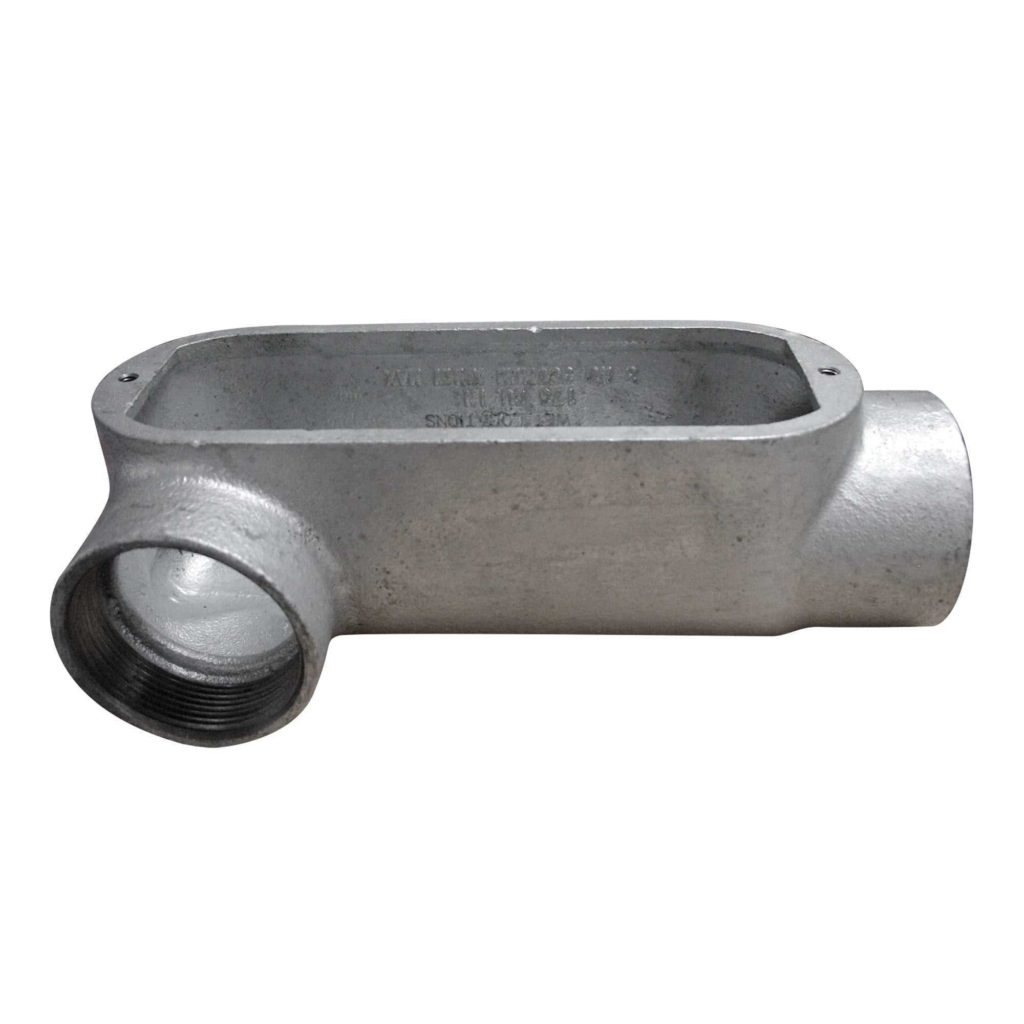 CAJA SIN TAPA CONDULET TIPO LL 4" FORM 5 HIERRO MALEABLE GALVANIZADO EN CALIENTE (CON UL)