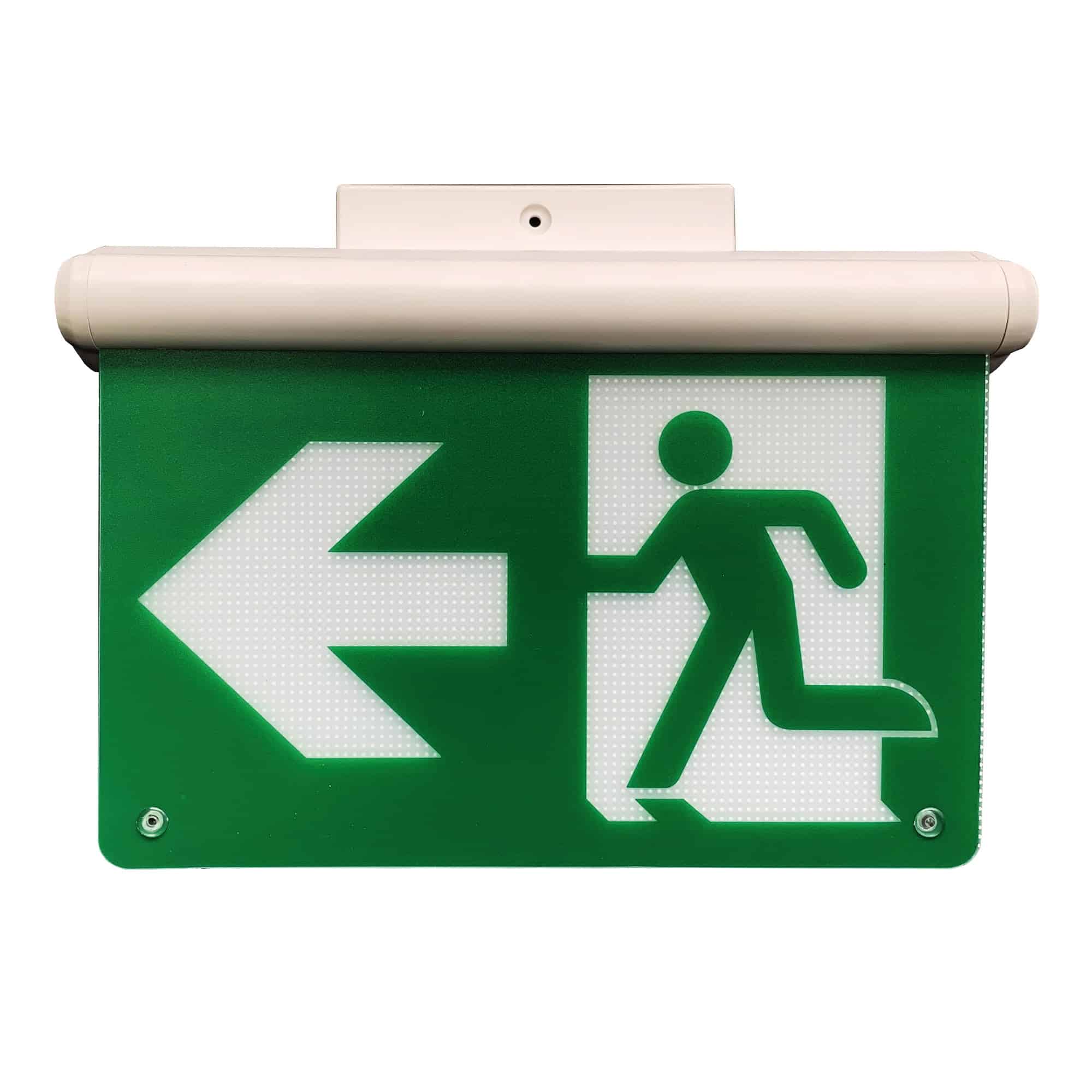SEÑAL DE SEG. EMERG. 3W, 30lm,IP20 IK06,  AUT. >3HR, PICTOGRAMA EN COLOR VERDE , 6500K 220-240VAC (CON UL); Modelo: NV