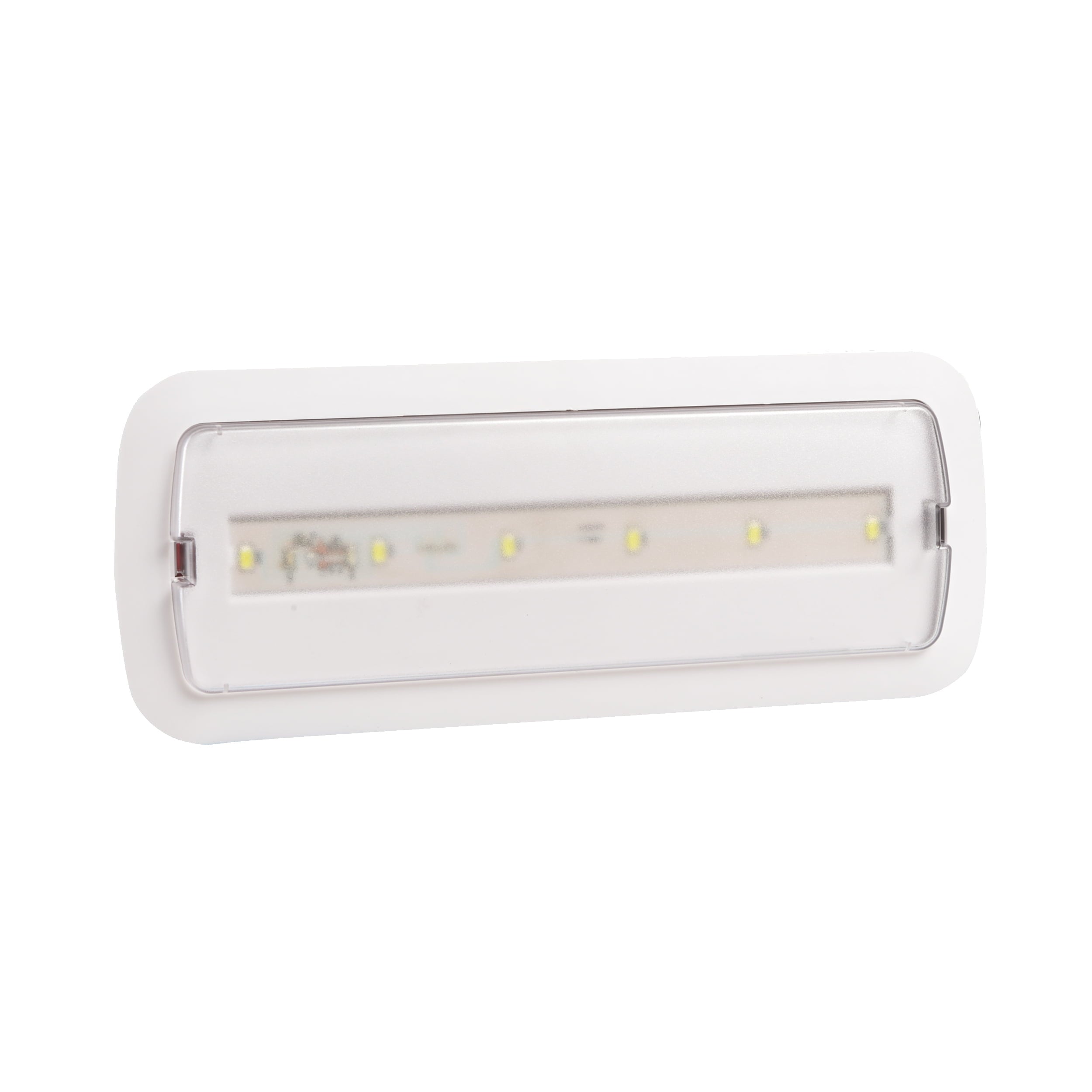 LUMINARIA DE EMERG. 3W 300LM - 6 LEDs SMD, AUT. 90 MIN, C/BATERIA INTERNA, IP20 220V