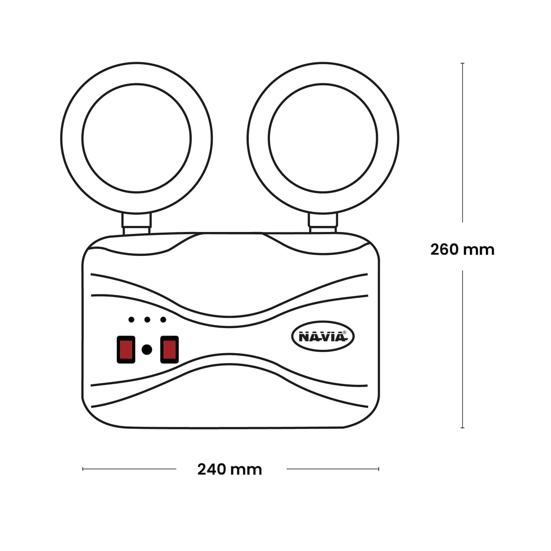 LUMINARIA DE EMERGENCIA Slim 4W, 400lm, 6500K,IP20 IK06 32LEDS, AUTO. 8HR C/BAT.INTERNA, 100-240VAC, C/ENCHUFE